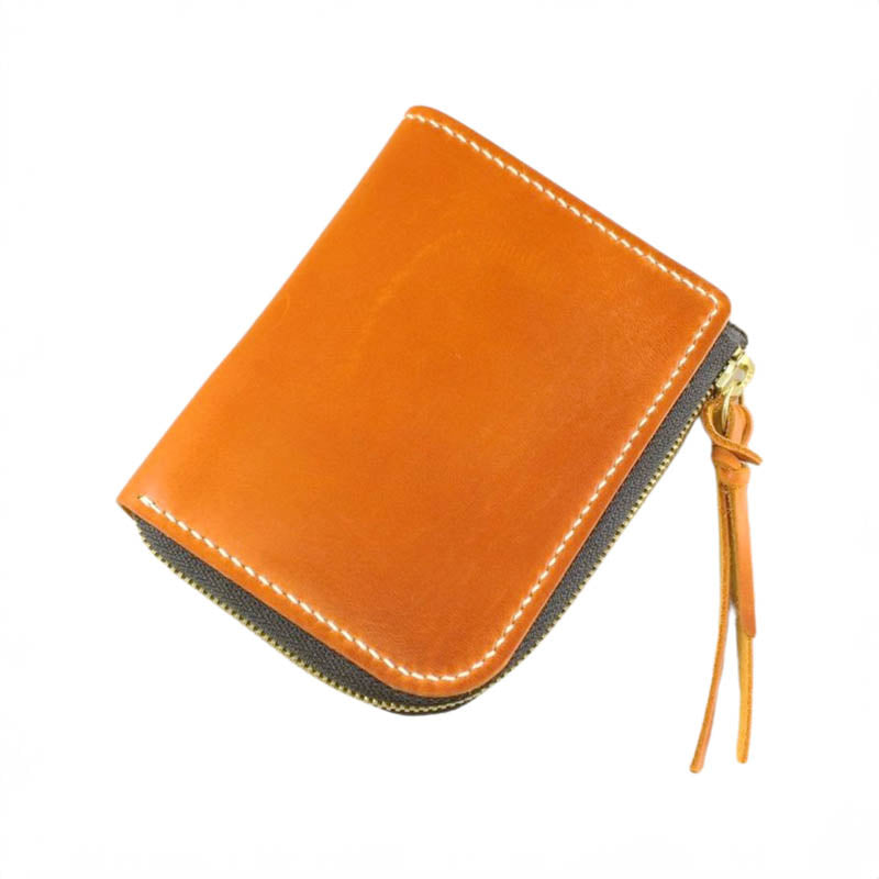 Short Zip Wallet, Tan