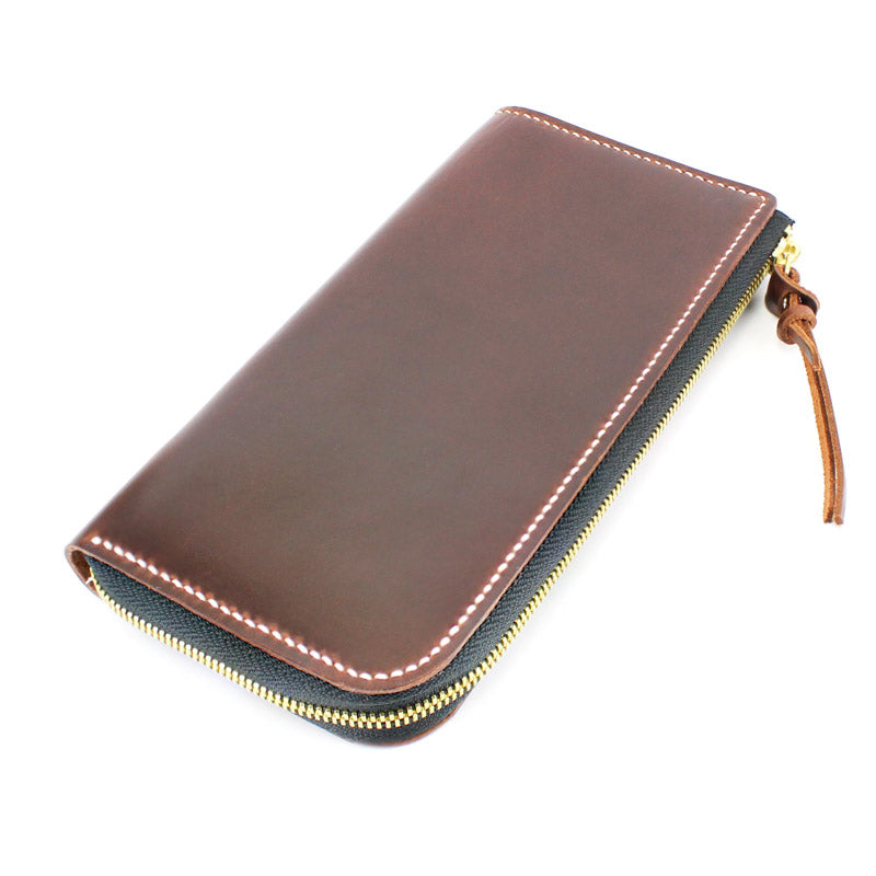 Long Zip Wallet, Brown