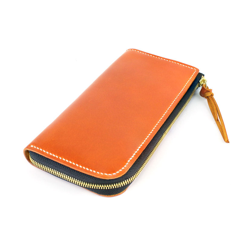 Long Zip Wallet, Tan