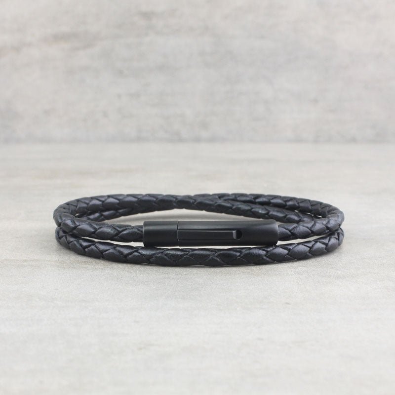 Double Wrap Bracelet, Black