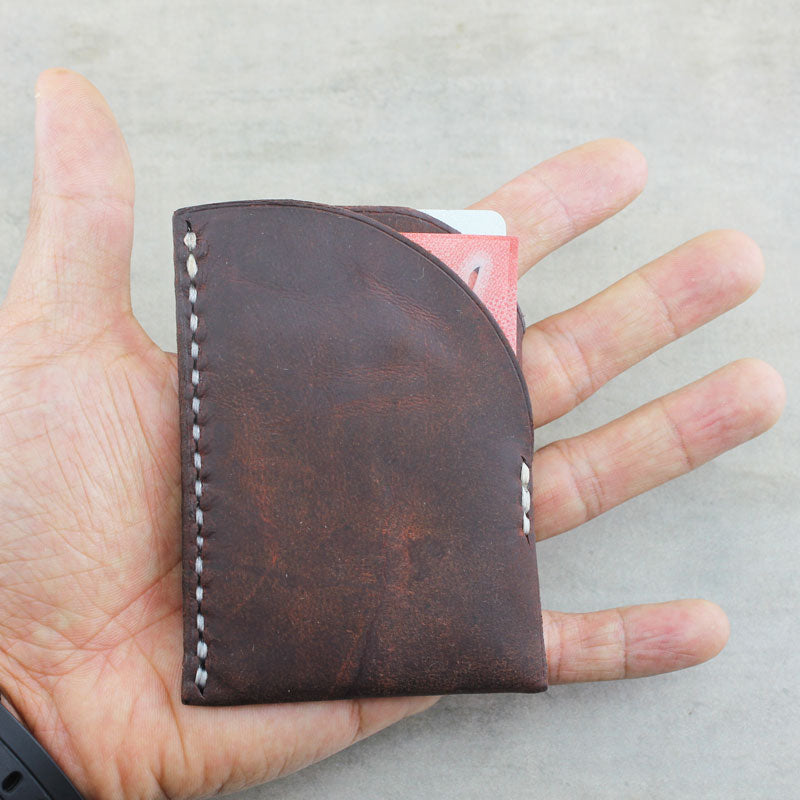 Minimalist Roo Cardholder, Brown Oil Pull-Up