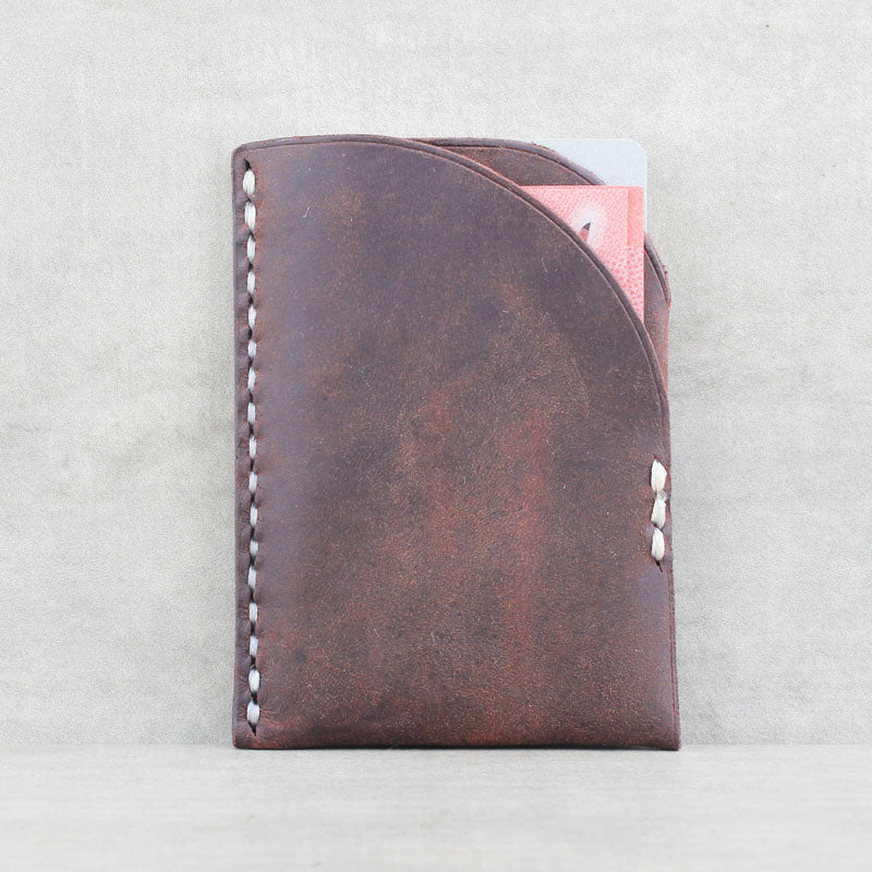 Minimalist Roo Cardholder, Brown Oil Pull-Up