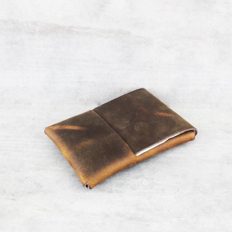 Minimalist Leather Wallet - Classic Brown, Stitchless Cardholder, Coin  Purse, Italian Premium Quality, Vintage Unisex Pouch, Gift for Men/Women,  Slim