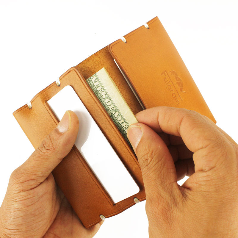 The Fold Cardholder, Natural Tan