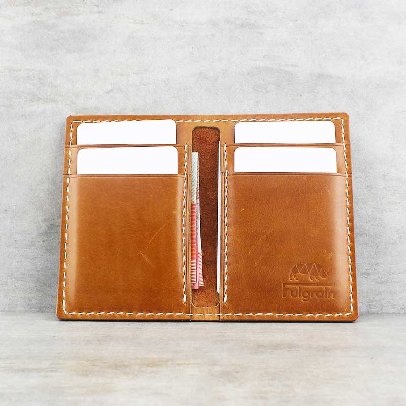 Vertical Cardholder/Wallet, Tan