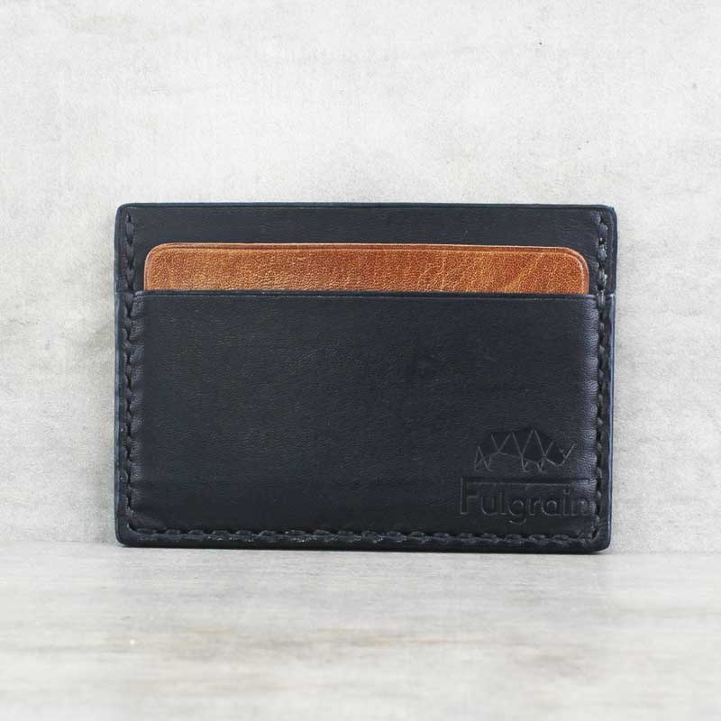 Classic Roo Cardholder V, Black + Tan