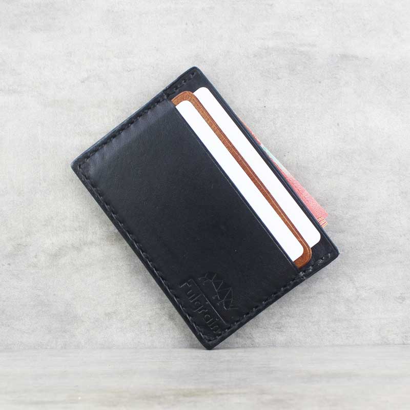 Classic Roo Cardholder V, Black + Tan